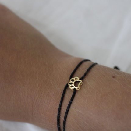 Pulseira Connect Preta Patinha Cachorro