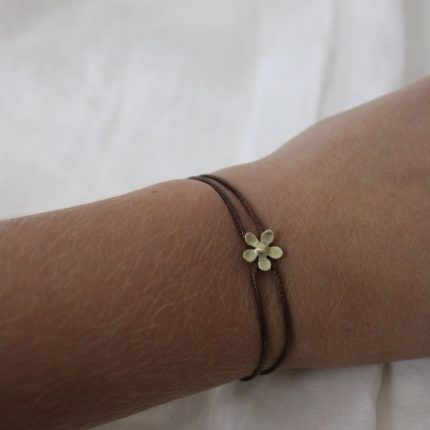 Pulseira Connect Marrom Flor Fosca